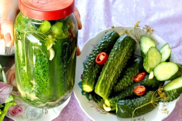 cucumbers with mustard