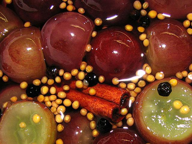 uvas en adobo de vino