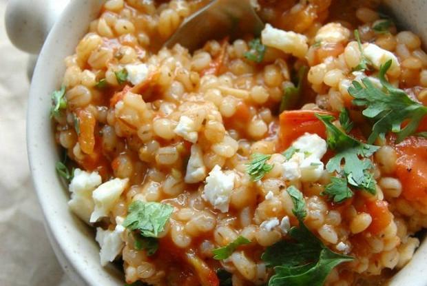 pearl barley with vegetables