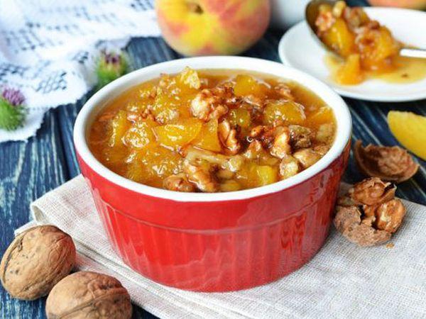 peach with walnuts