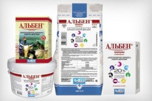 Instructions for using Alben for the treatment of chickens and how best to give