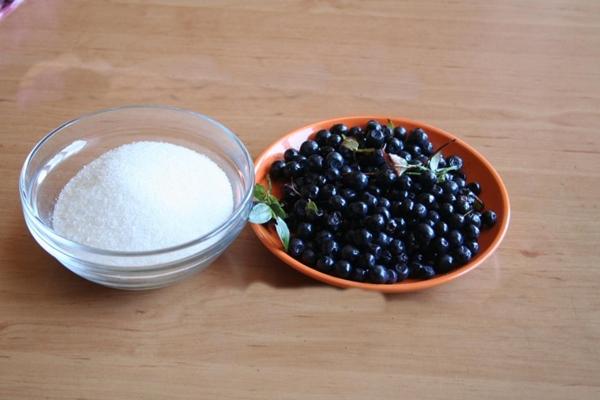 Blueberries with sugar