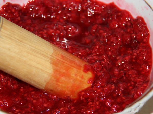 confiture de framboises au sucre