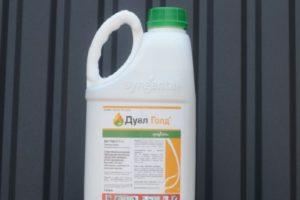 Instructions for the use of the Dual Gold herbicide and consumption rates