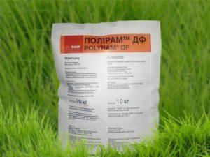 Instructions for the use of fungicide Poliram and consumption rates