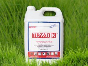 Instructions for the use of herbicide of continuous action Total