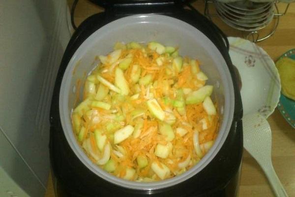 preparation in a multicooker