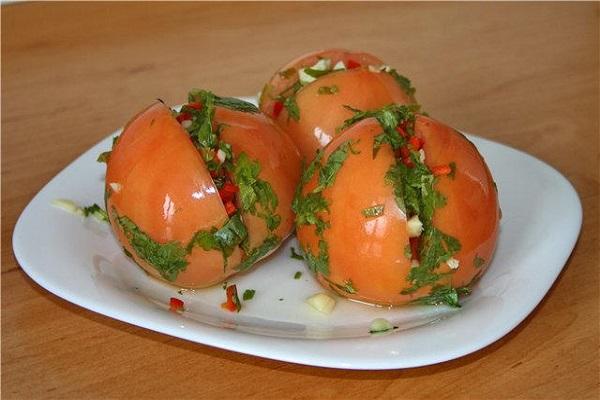 tomates marinées