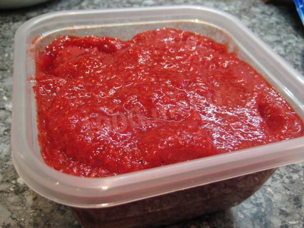 strawberries mashed