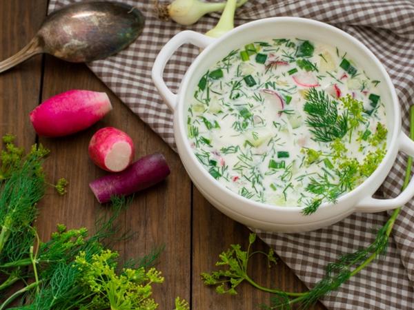 okroshka para la preparación de invierno