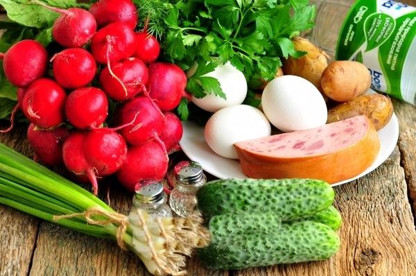 Vegetables for okroshka