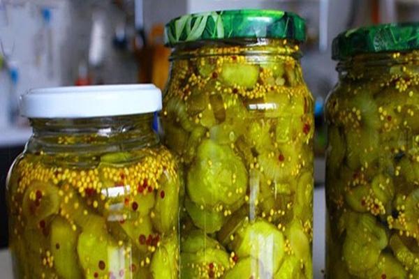 Cucumbers with French mustard