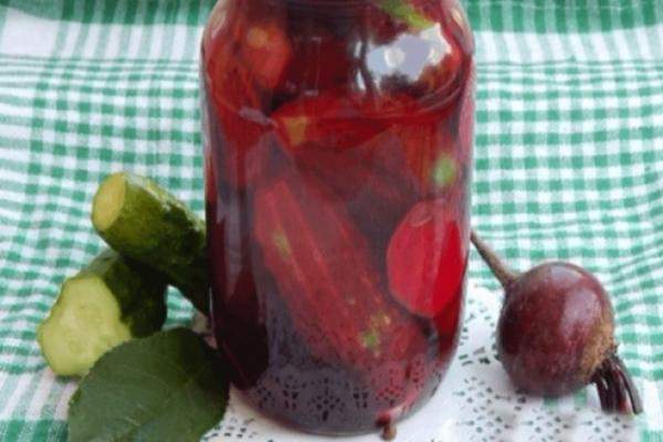 cucumbers with beets for the winter