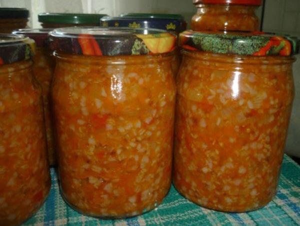 Buckwheat with vegetables for the winter