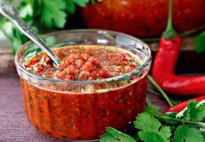 2 best recipes for cooking adjika with cilantro and tomatoes