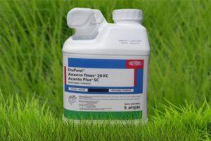 Instructions for the use of fungicide Akanto Plus, composition and consumption rate