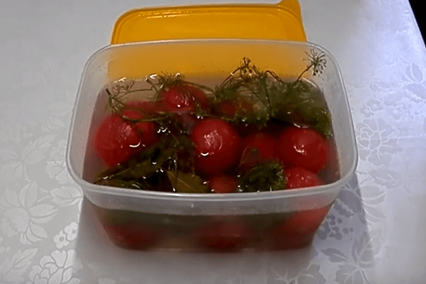 container of vegetables