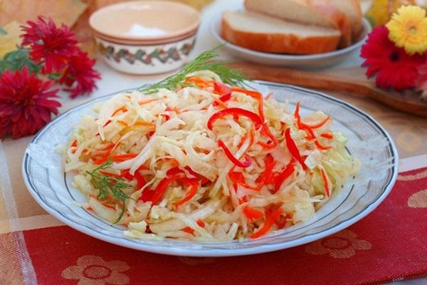 a plate of cabbage