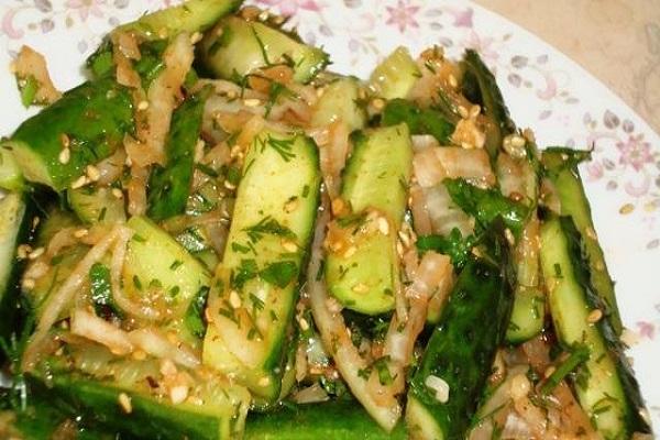 cucumbers with coriander