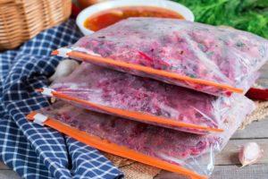 Freezing recipe for borscht with beets for the winter