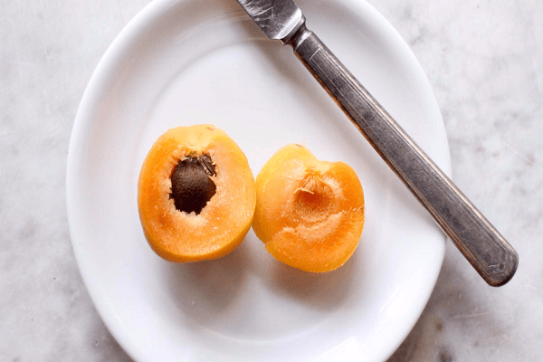 cut apricot