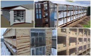 Schemes and drawings of sheds for rabbits, instructions for making your own hands