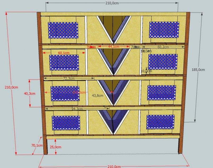 20 dibujos de bricolaje con las dimensiones de las jaulas de conejos y video de montaje