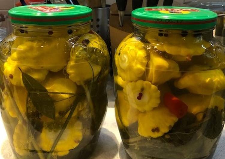 pickled squash with cucumbers